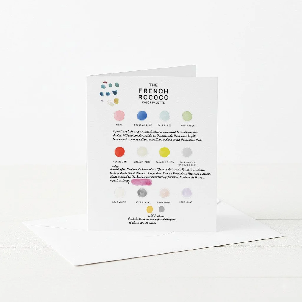 Rococo Color Palette Greeting Card
