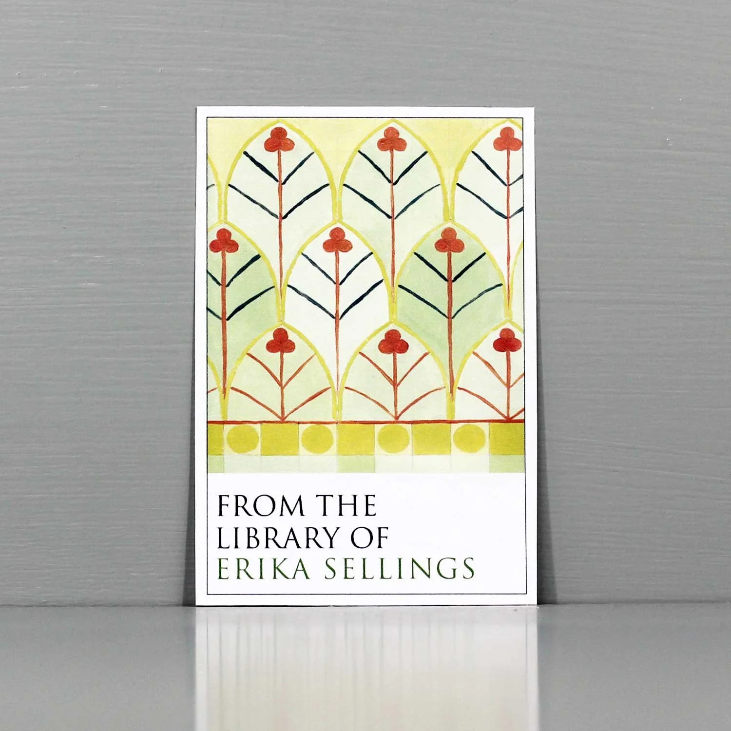 Bookplate with Gothic Cloister Arches