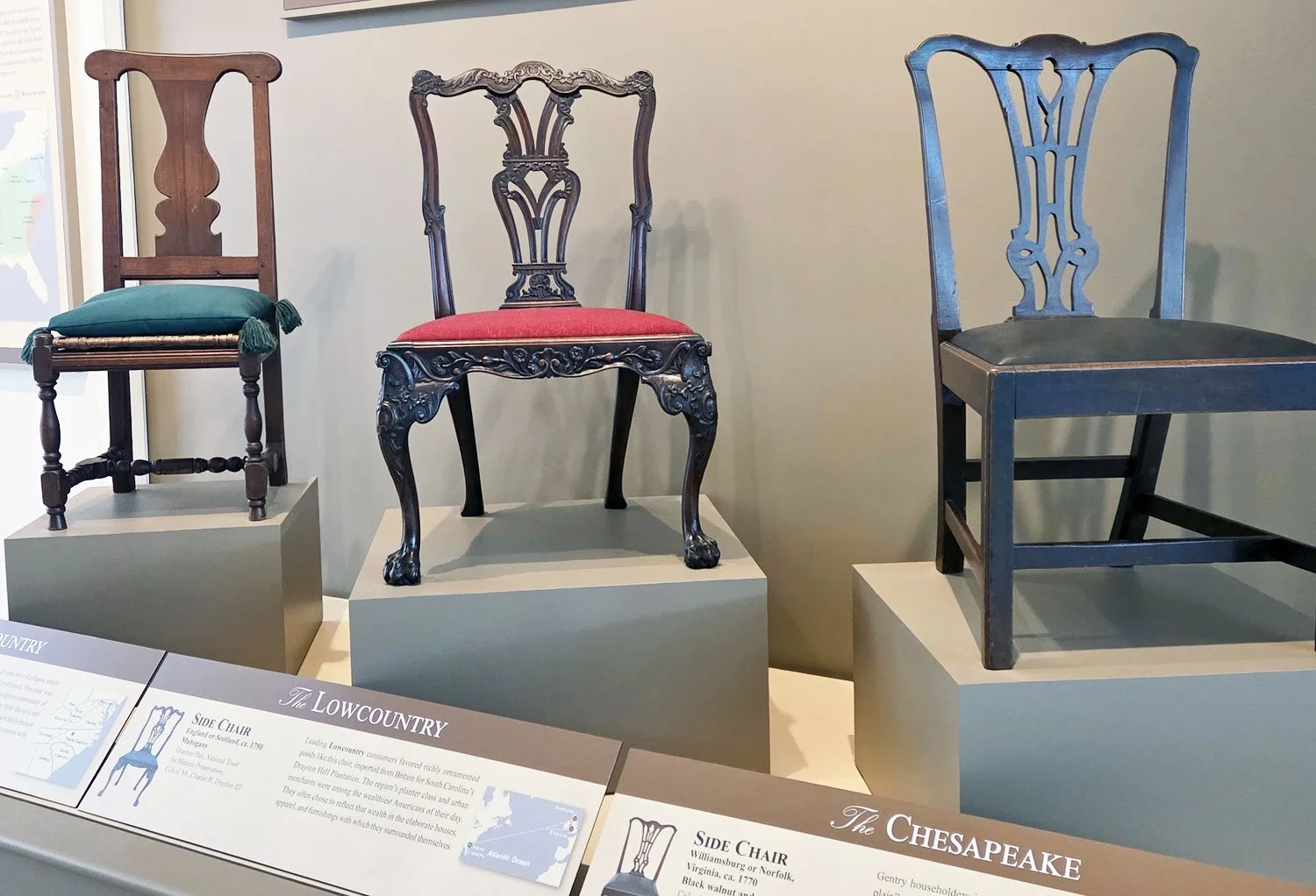 Antique colonial chairs.