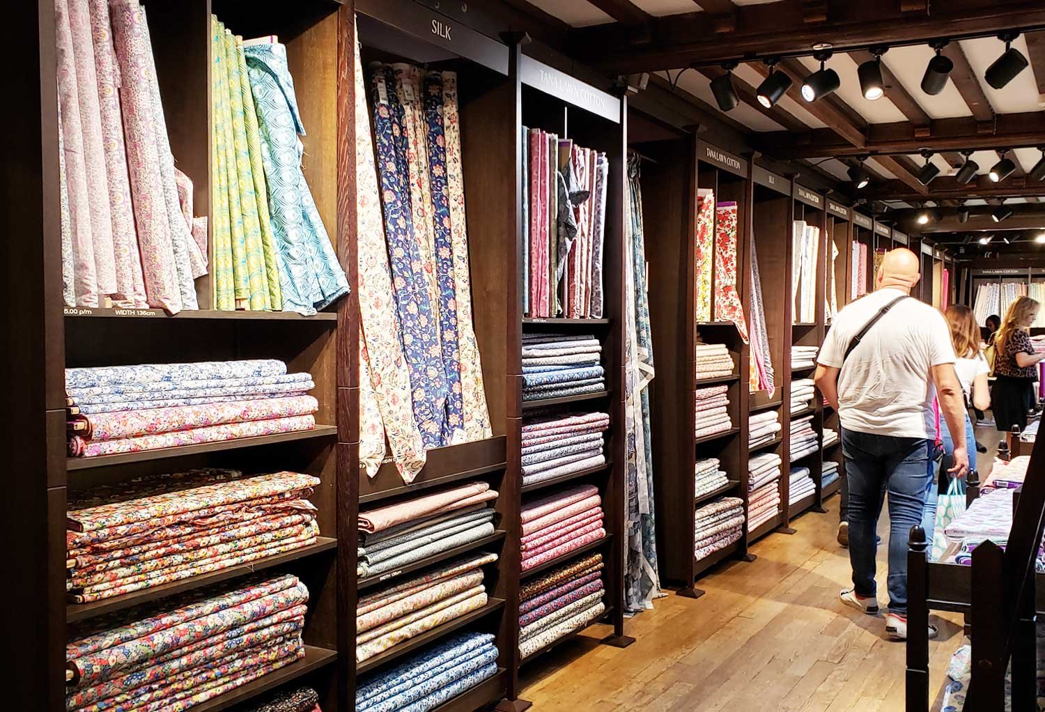 Liberty fabric department, London.