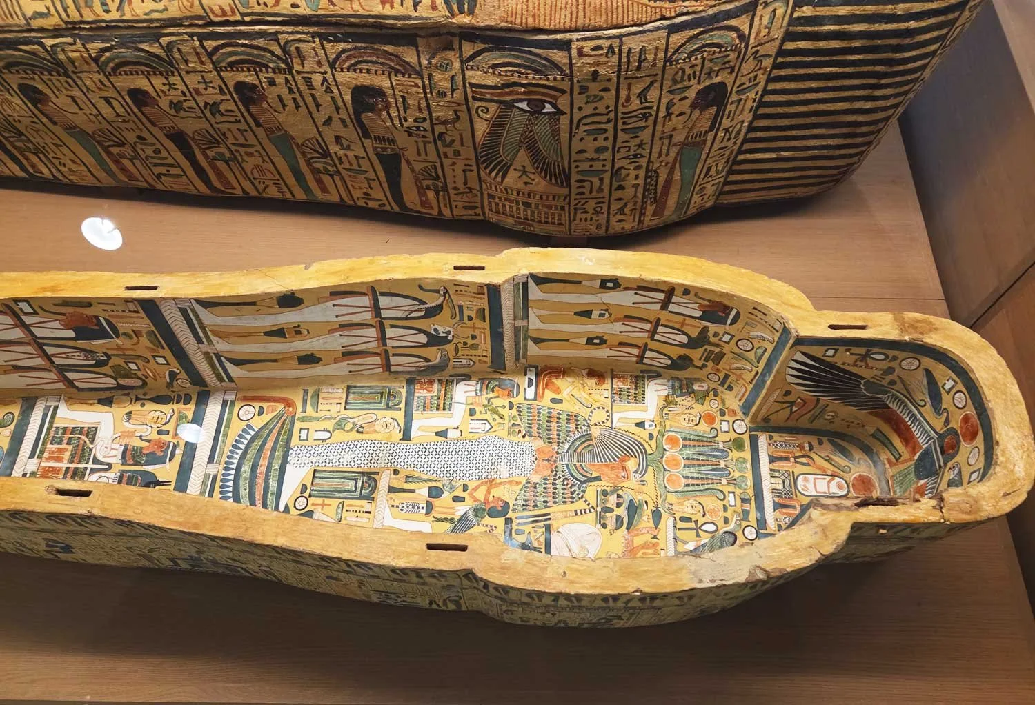Interior Egyptian sarcophagi