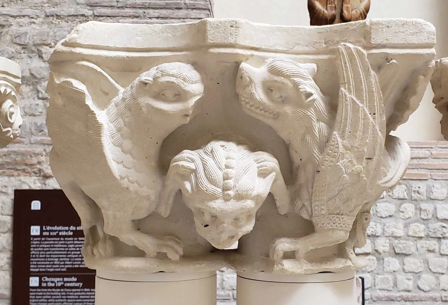 Southern Romanesque architectural details.