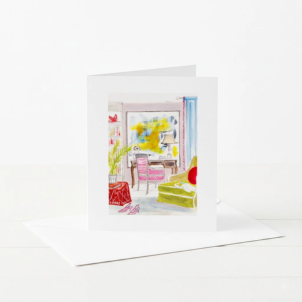 Interiors, New York Study Greeting Card