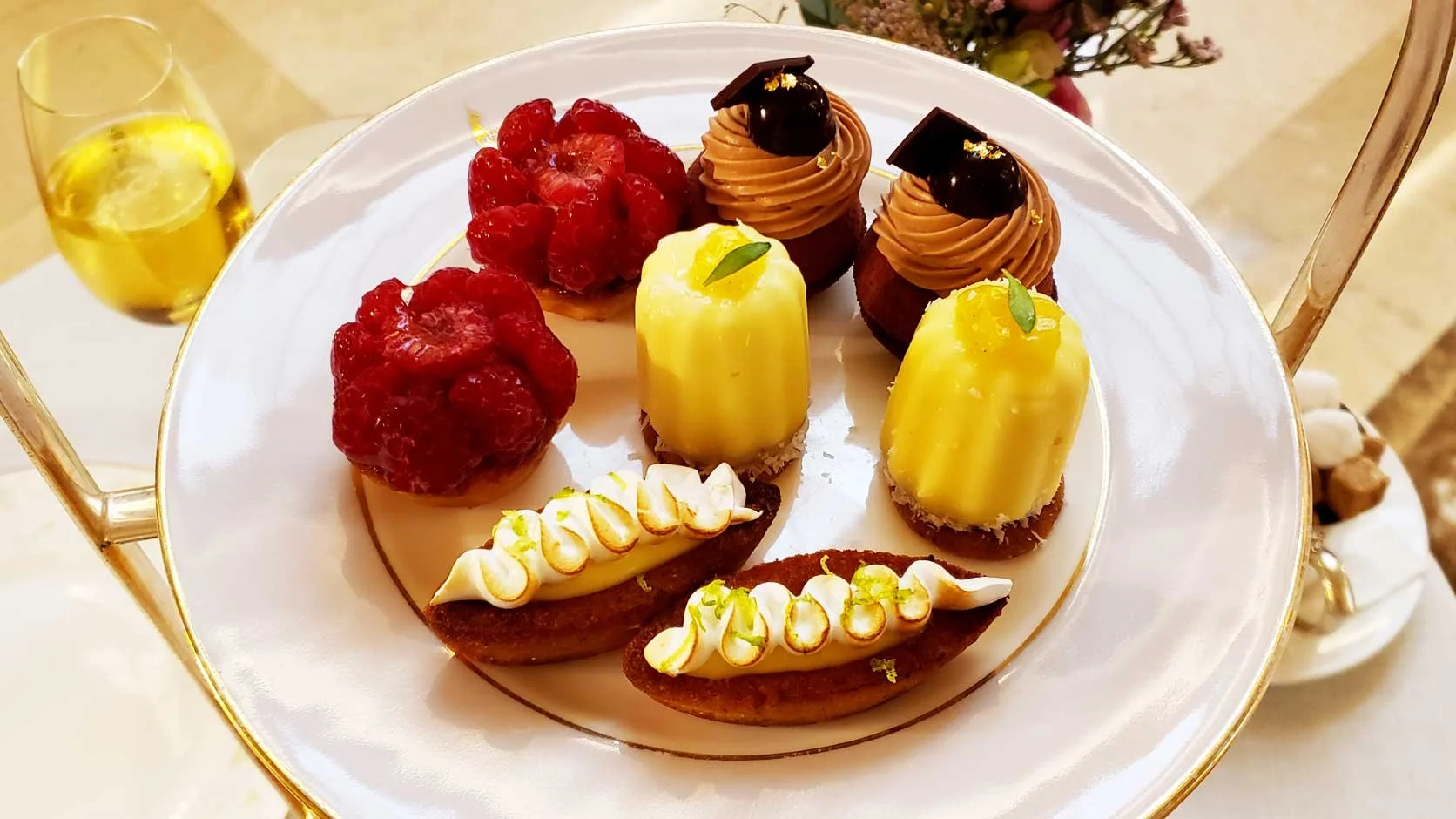 Beautiful pastry selection at the El Palace Hotel Afternoon Tea