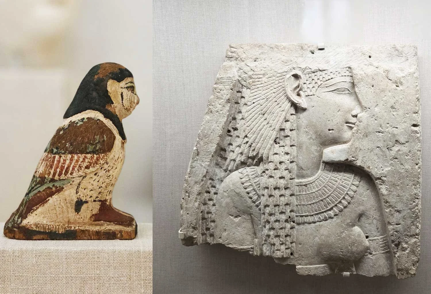 Ba Bird and fragment of goddess.