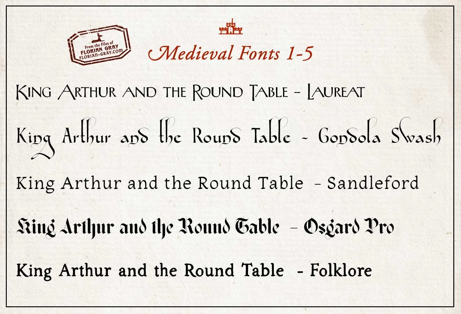 Medieval font sets