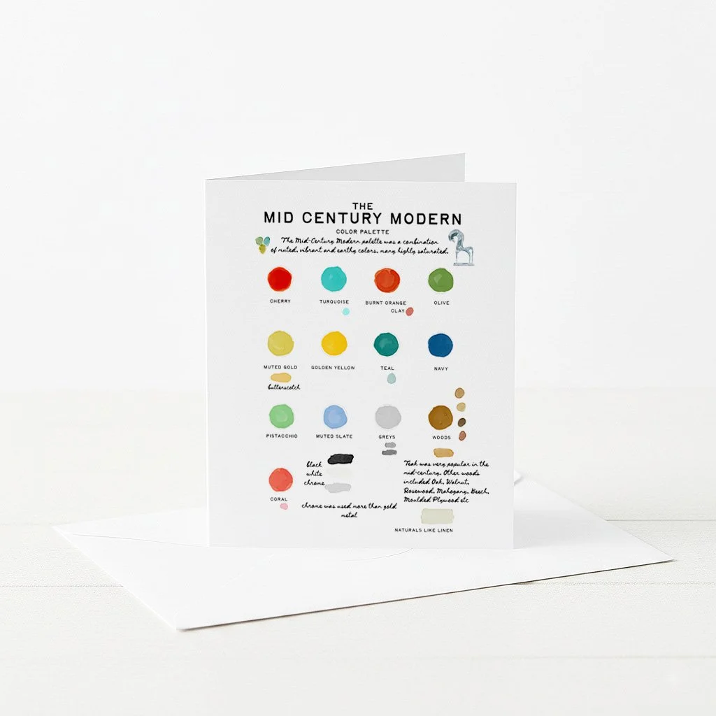 Mid-Century Color Palette Greeting Card