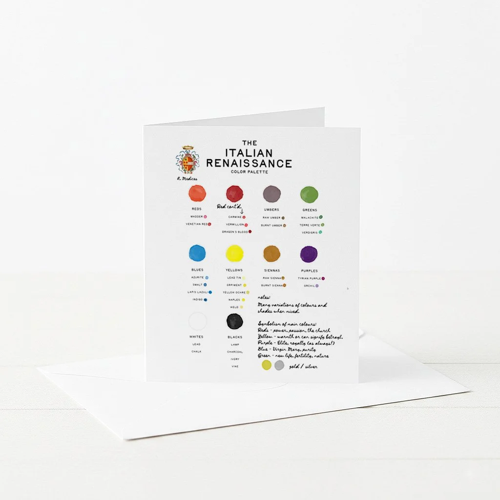 Renaissance Color Palette Greeting Card