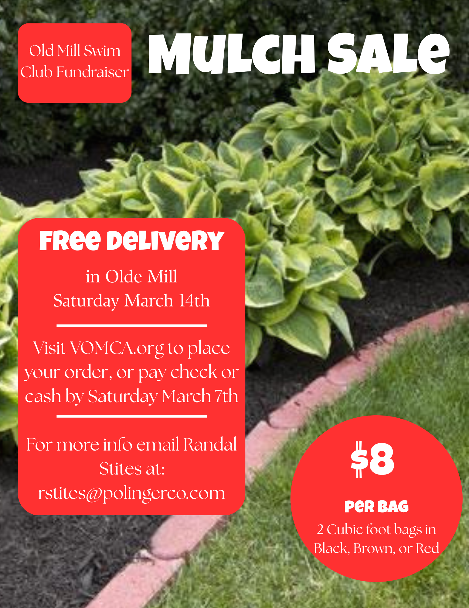 Mulch Fund Raiser Sale