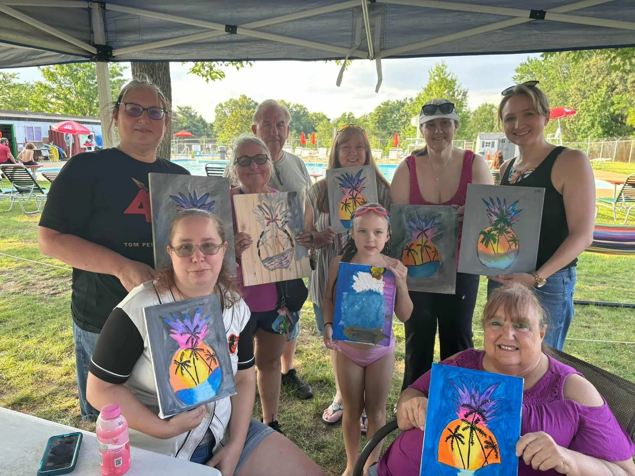 Painting at the Pool