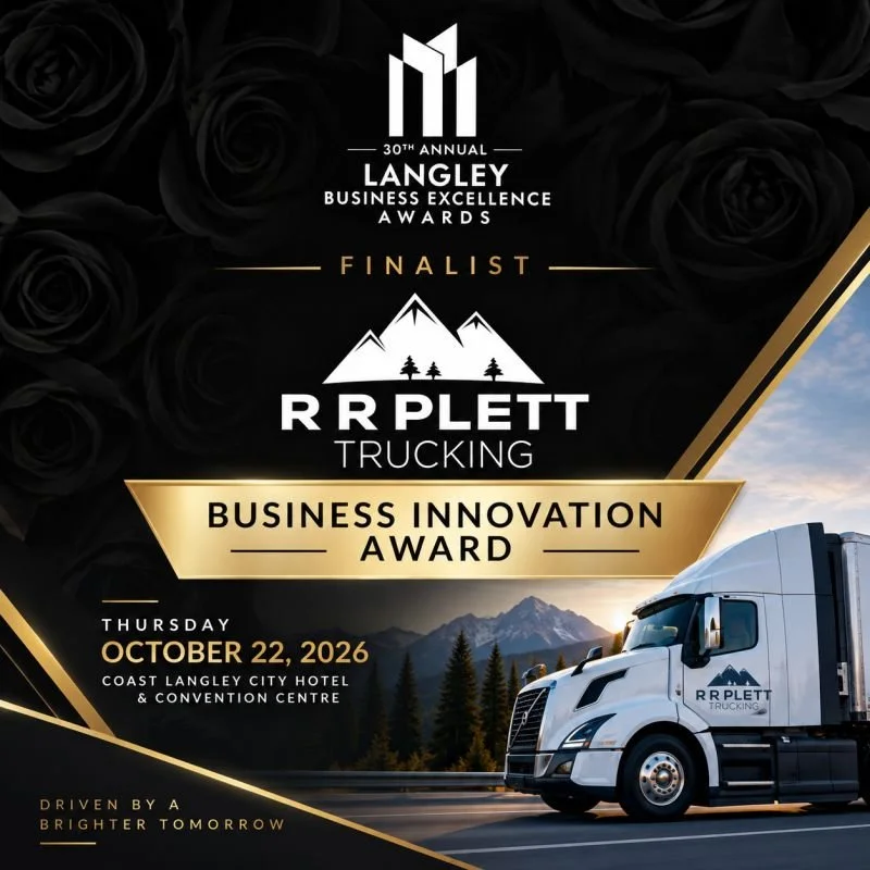 R.R. Plett Trucking finalist for the Innovation Award at the 30th Anniversary Langley Business Excellence Awards!