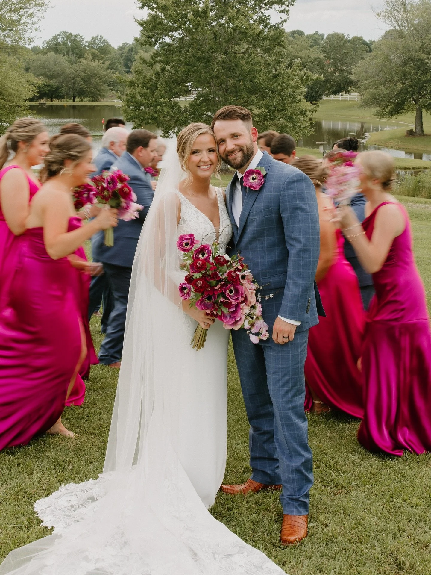 Kailey &amp; Justin🤍6.7.25
We loved their vibrant summer color palette that popped off our lush green landscape. Kailey &amp; Justin you were a joy to host and we wish you the best always! 💕

Vendor Team:
Ceremony &amp; Reception Venue @southwindra