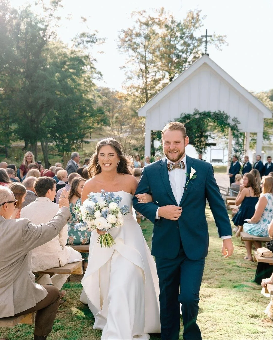 This sneak peak of the most gorgeous October wedding has us obsessed! The beautiful blue pops against the lush greenery! Congrats to Courtnie and Tyler - We wish you love and happiness! 10.4.25

Planner: @jnepsha 
Photographer + Videographer: @bluemo