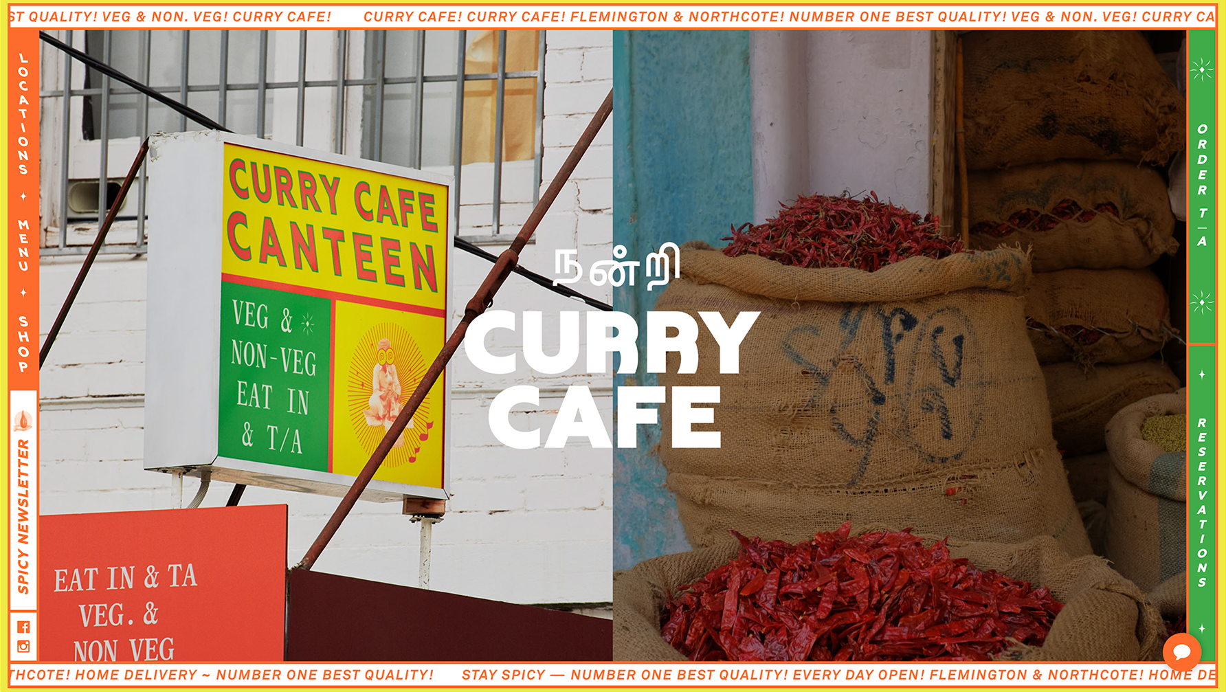 "Curry Cafe" website