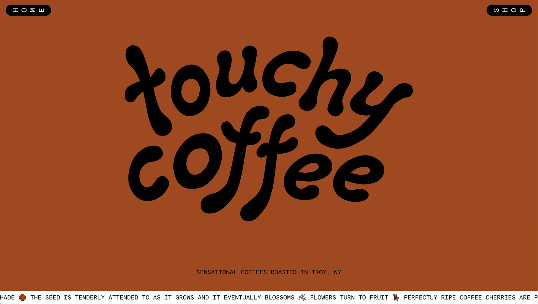 "Touchy Coffee" website