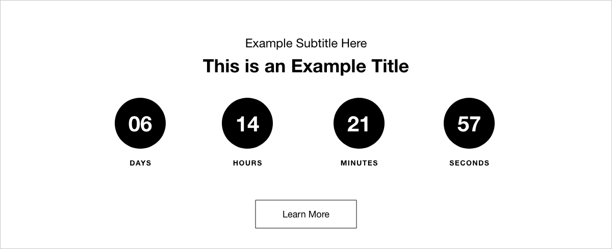 Redesigned countdown template