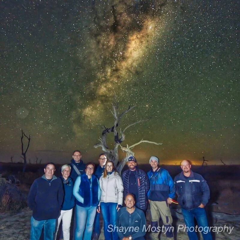 Matt Krumins and I with a group of students on an Astro-photography workshop in Cohuna, NorthernVictoria, Australia.