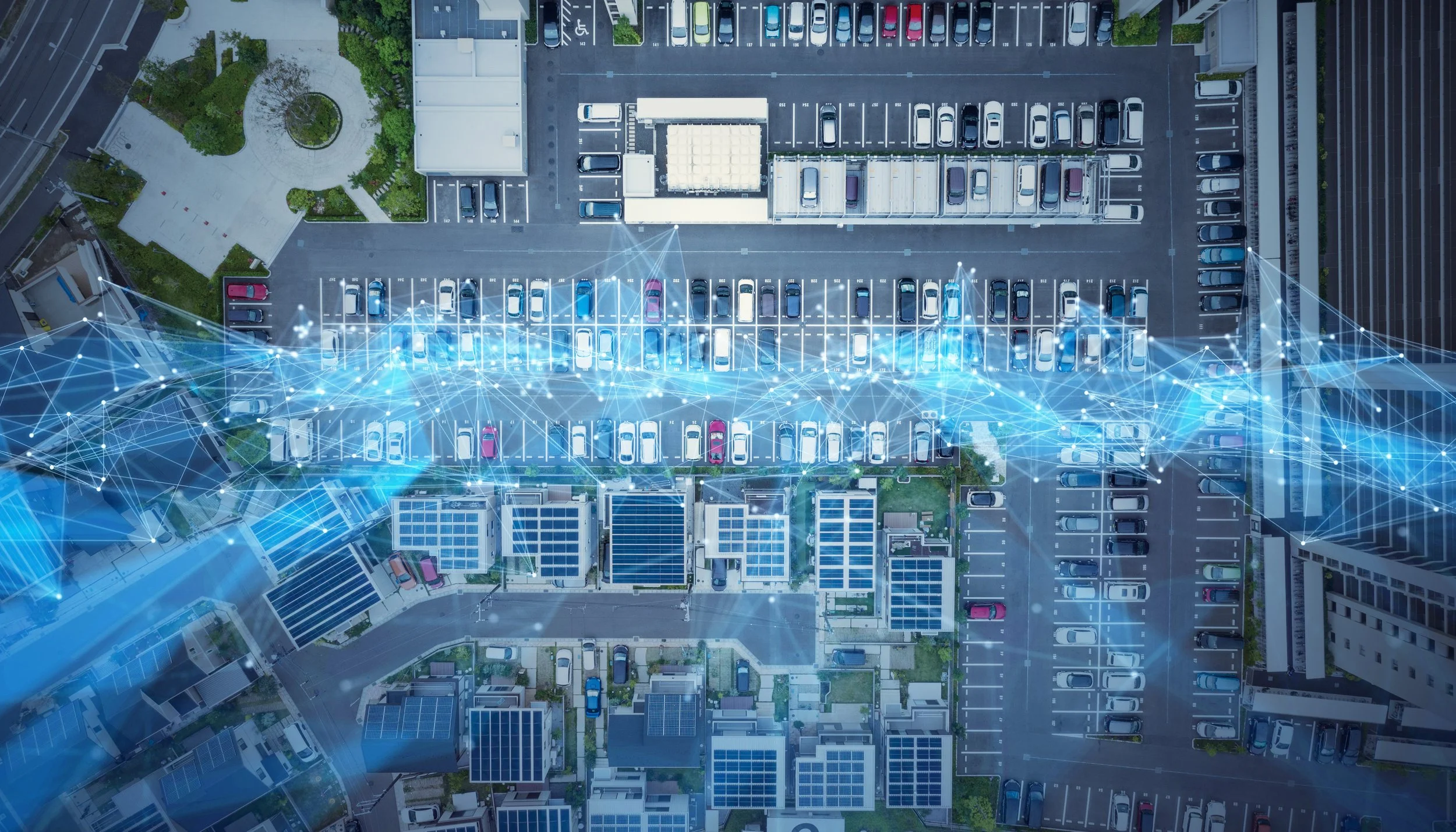 Social infrastructure and communication technology concept
