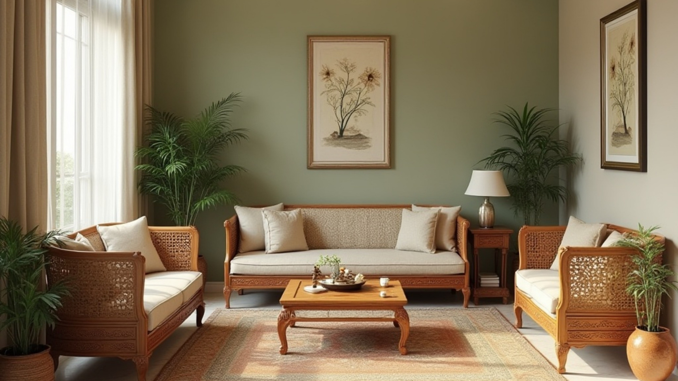 living room with couches