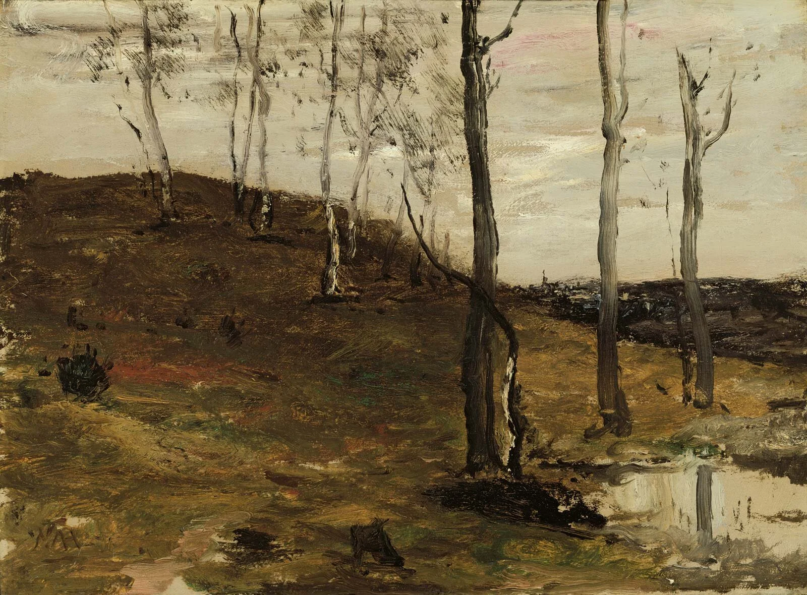 Hillside with Trees, oil on canvas by William Morris Hunt, 1872–78