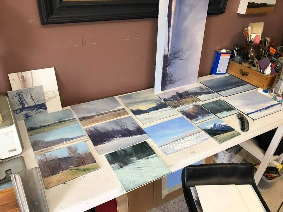 Large, medium and small formats in the studio