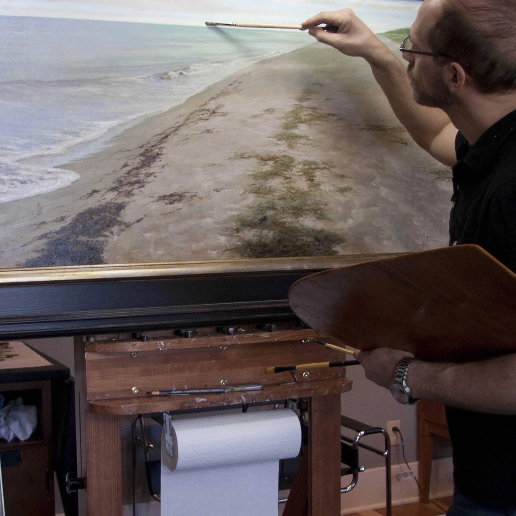 Thomas Kegler at work in his studio