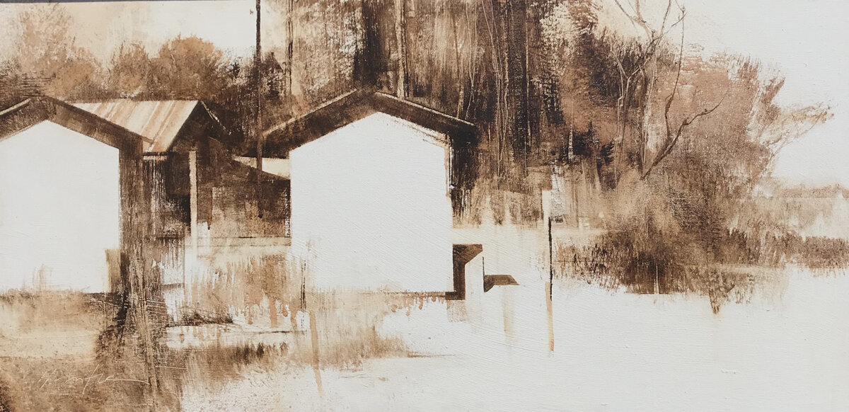 Charlie Hunter, FIVE FIVE EIGHTEEN, oil, 2018 (Winner, Quick Paint, Forgotten Coast Plein Air), 12x24, private collection