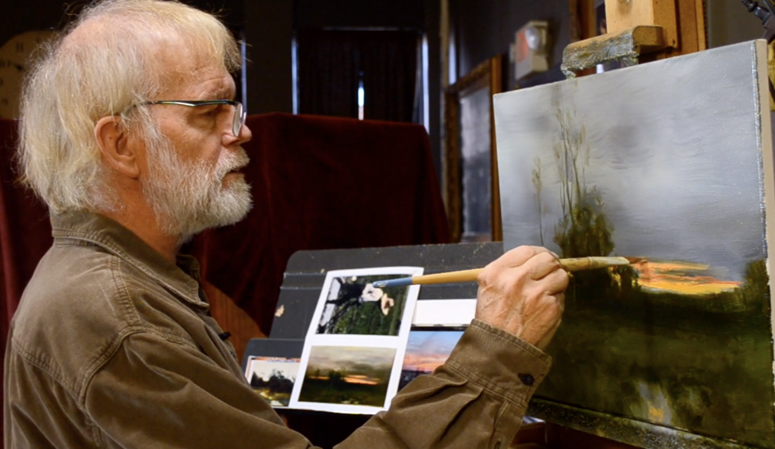 Dennis in action in one of his wonderful Tonalism tutorial videos.