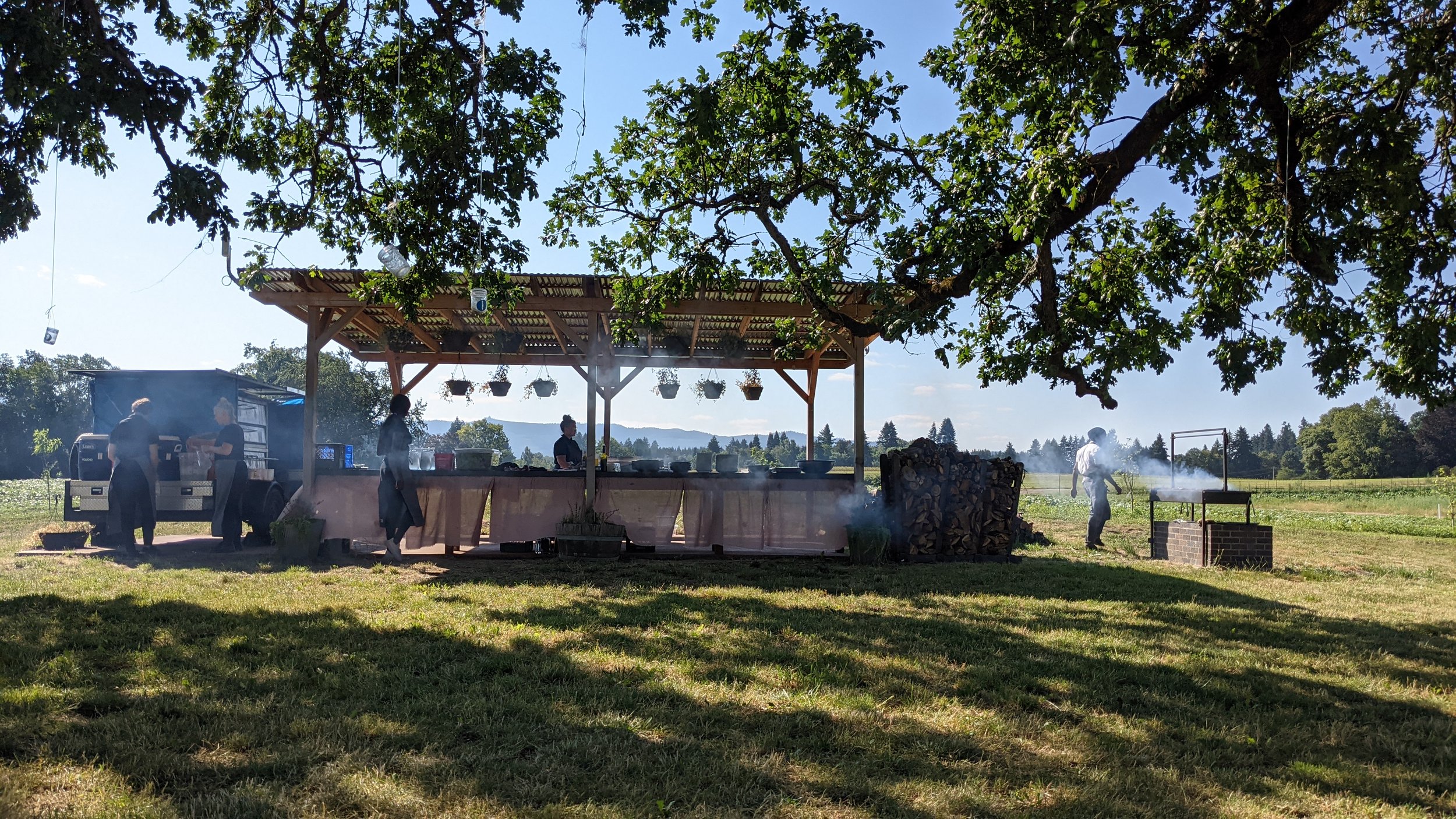  The outdoor farm to plate kitchen. 