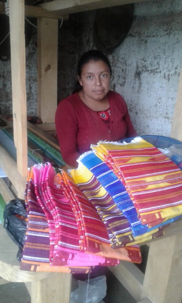  Luis’ niece, Antonina, made tapestries on her loom,  in Paxtoca Totonicapan Guatemala, which we sold in the market. 