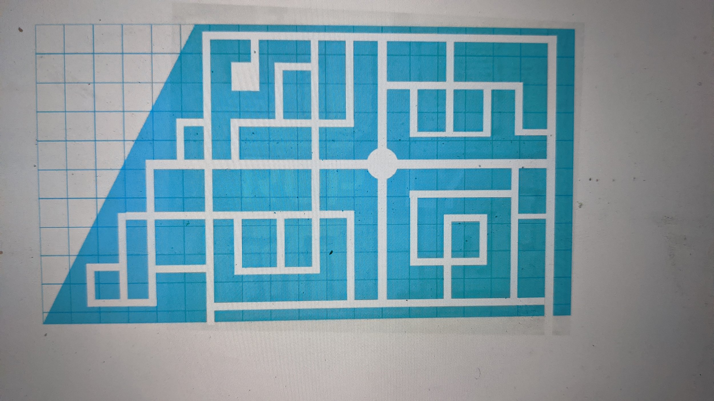  We used graph paper to sketch out where the pathways would go, then created them using our mower. 