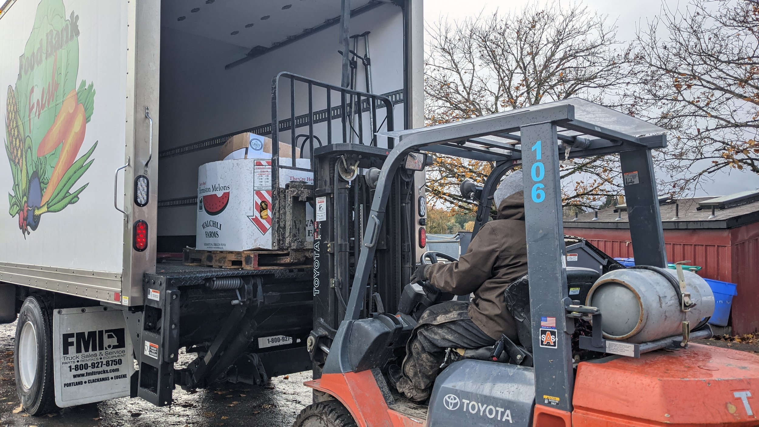  Every week we donate food to local food banks. The day after we closed it was a great feeling to send off the remaining squash, pumpkins and other produce. Thank you Grandpa and a huge thank you to all the other volunteers who helped distribute the 