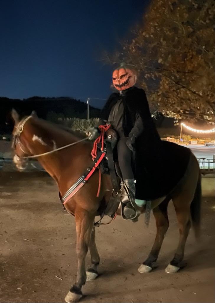  Again this year, some were lucky enough to see glimpses of the Headless Horseperson when she rode by. 