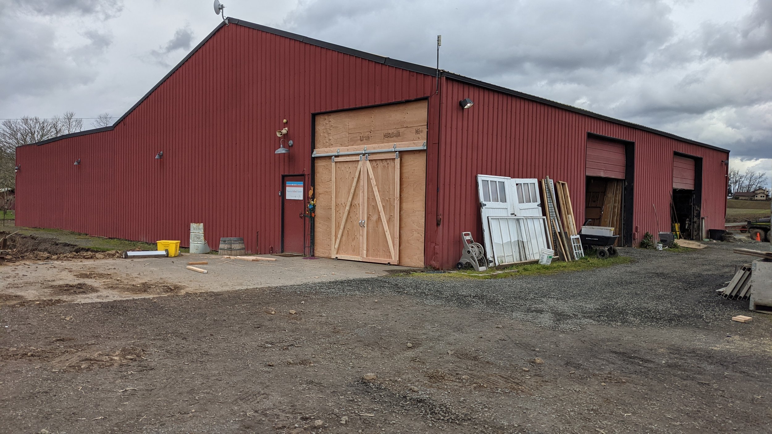  A new entrance for the Sauvie Island Center’s storage, one of the many off-season projects on the farm completed by Kat’s brother, Peter. 