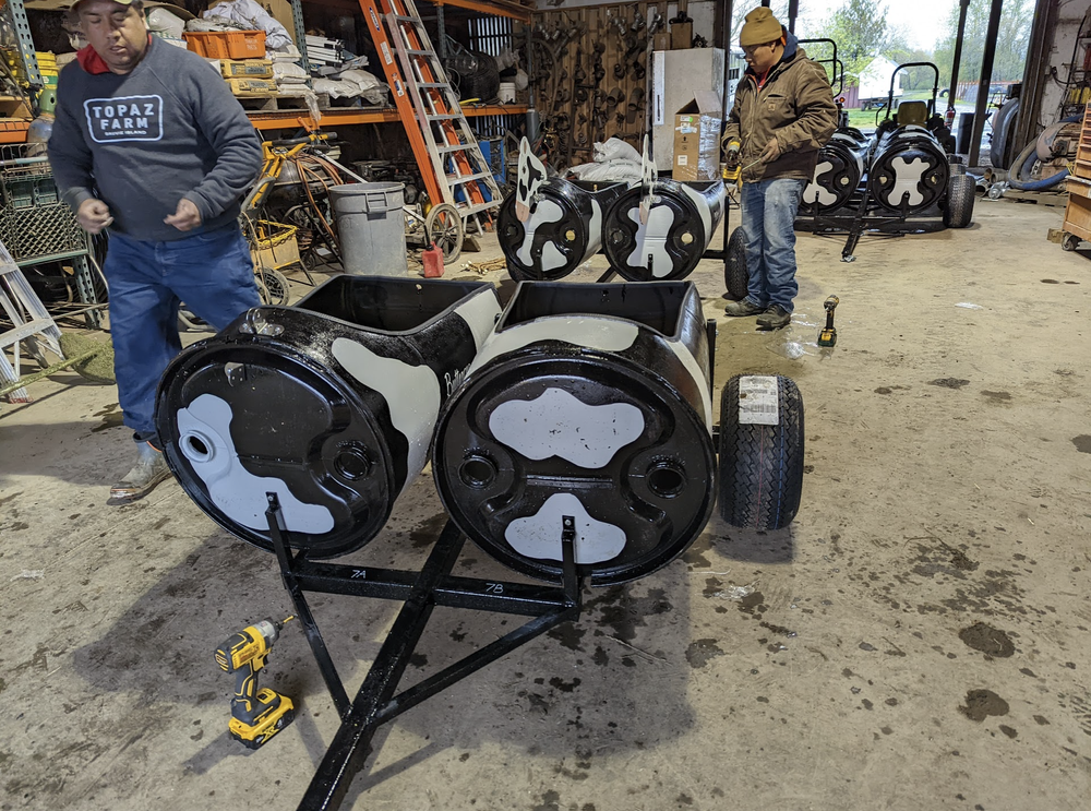 Putting together the new cow train!