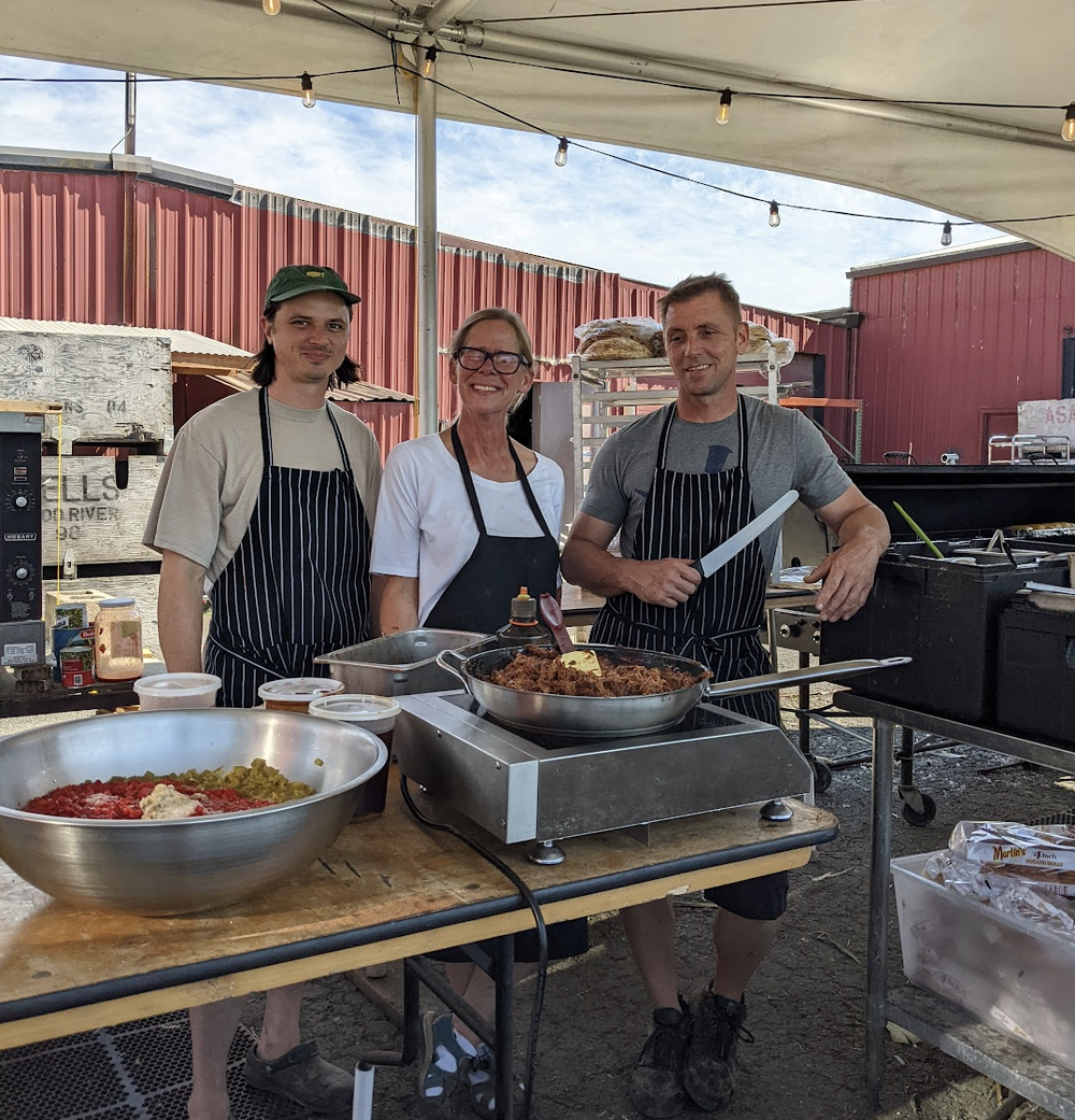 Best grill team in Portland (chefs Austin, Paula and Mike).