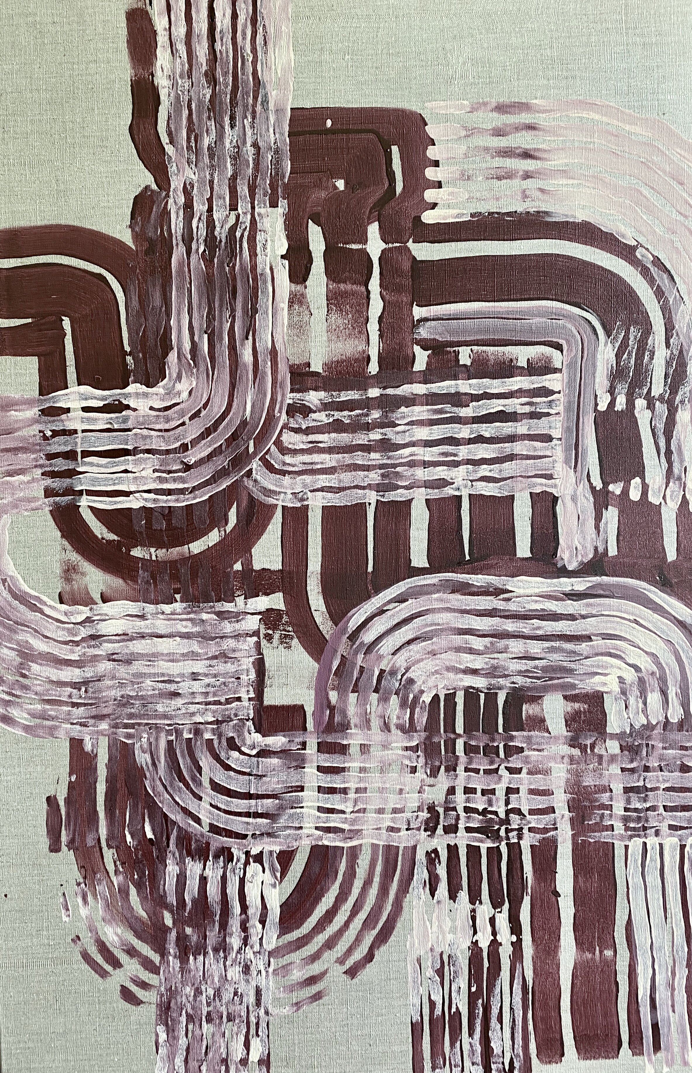 Abstract #811, Paint on Linen, 24x36", 2021