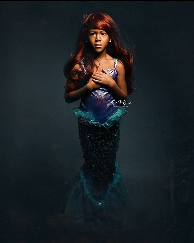 About 2yrs ago, @the.valerie.girl came to me and said &quot;RiRi, I want to be a mermaid for my birthday shoot.&quot; So of course I hopped to it because she has me wrapped around her finger. Lol. Ariel revamped! It's so exciting to know that now she