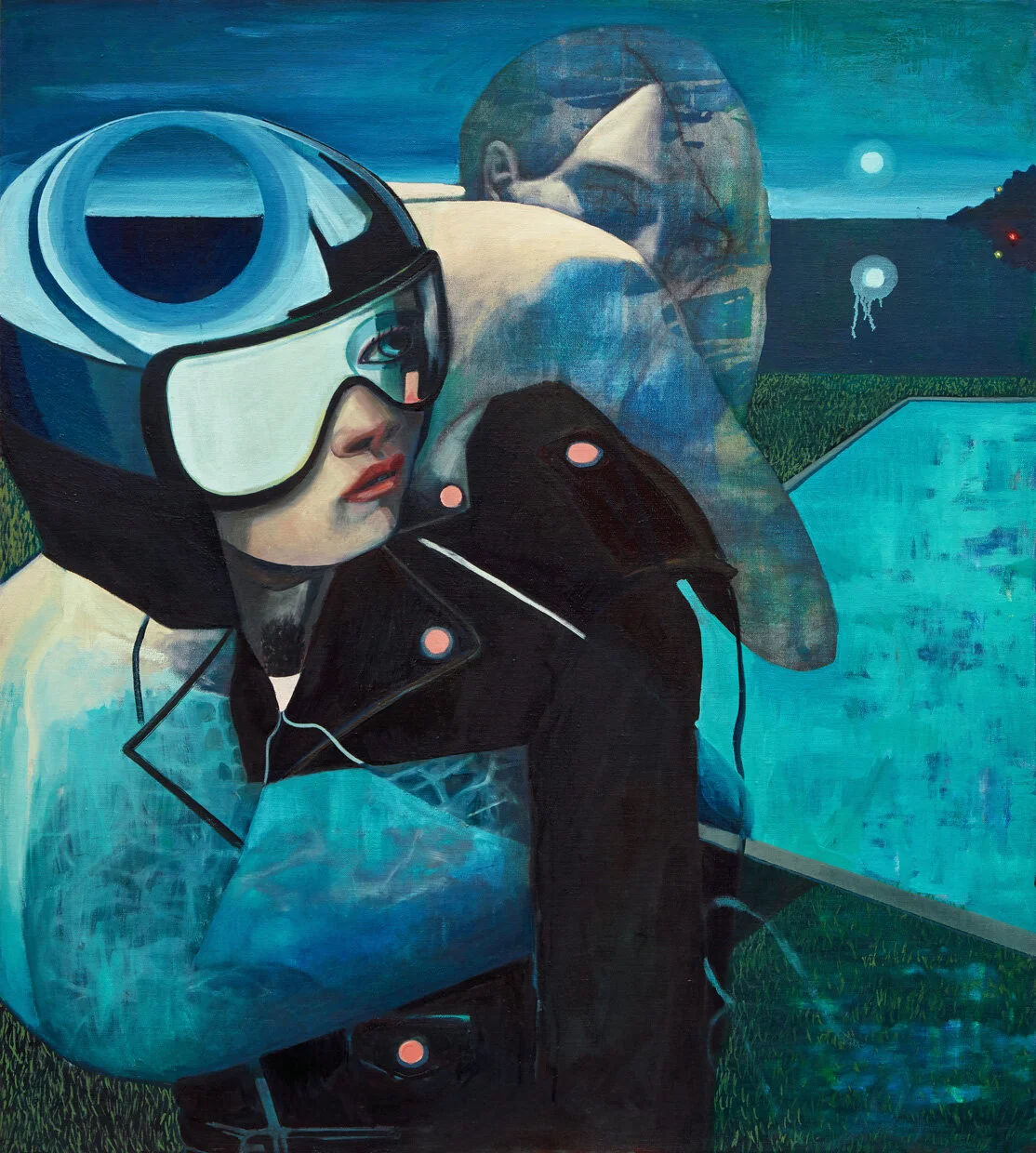 Buoy, 2018, oil and charcoal on linen, 38 x 34 in, 96.52 x 86.36 cm - Private Collection