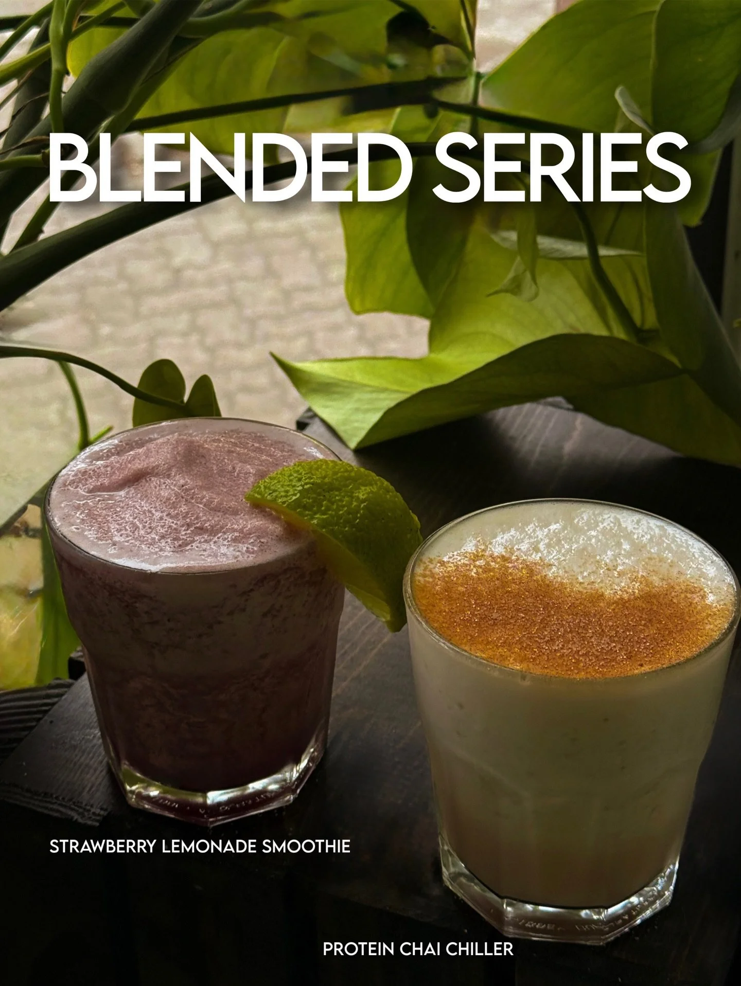 Introducing the Blended Series🍓🍋

Featuring the Strawberry Lemonade Smoothie ❤️

Protein Chai Chiller 🤎 (30g protein).

#CafeMotivo #BlendedSeries #CafeDrinks #KamloopsCafe #CafeVibes