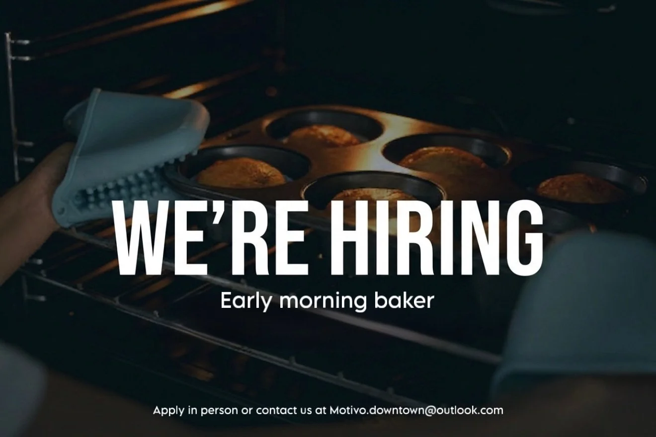 WE&rsquo;RE HIRING!!☀️

Early Morning Baker / Prep

Hours: 
&bull; Approximately 5:30 AM &ndash; 11:30 AM 
&bull; Monday to Friday 

What you&rsquo;ll be doing: 

&bull; Back-of-house prep 
&bull; Sandwich + food prep 
&bull; Baking 
&bull; Catering 