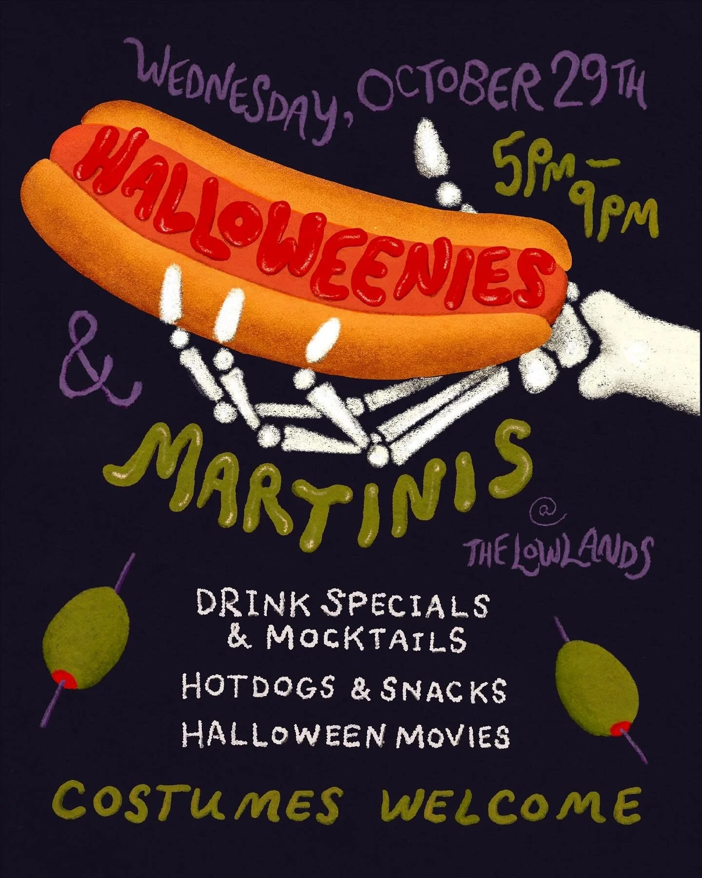 Halloweenies & Martinis | October 29, 5-9 PM
Get into the Halloween spirit at our next open house. Movies, hot dogs, and speciality drinks. Join us… if you dare π»