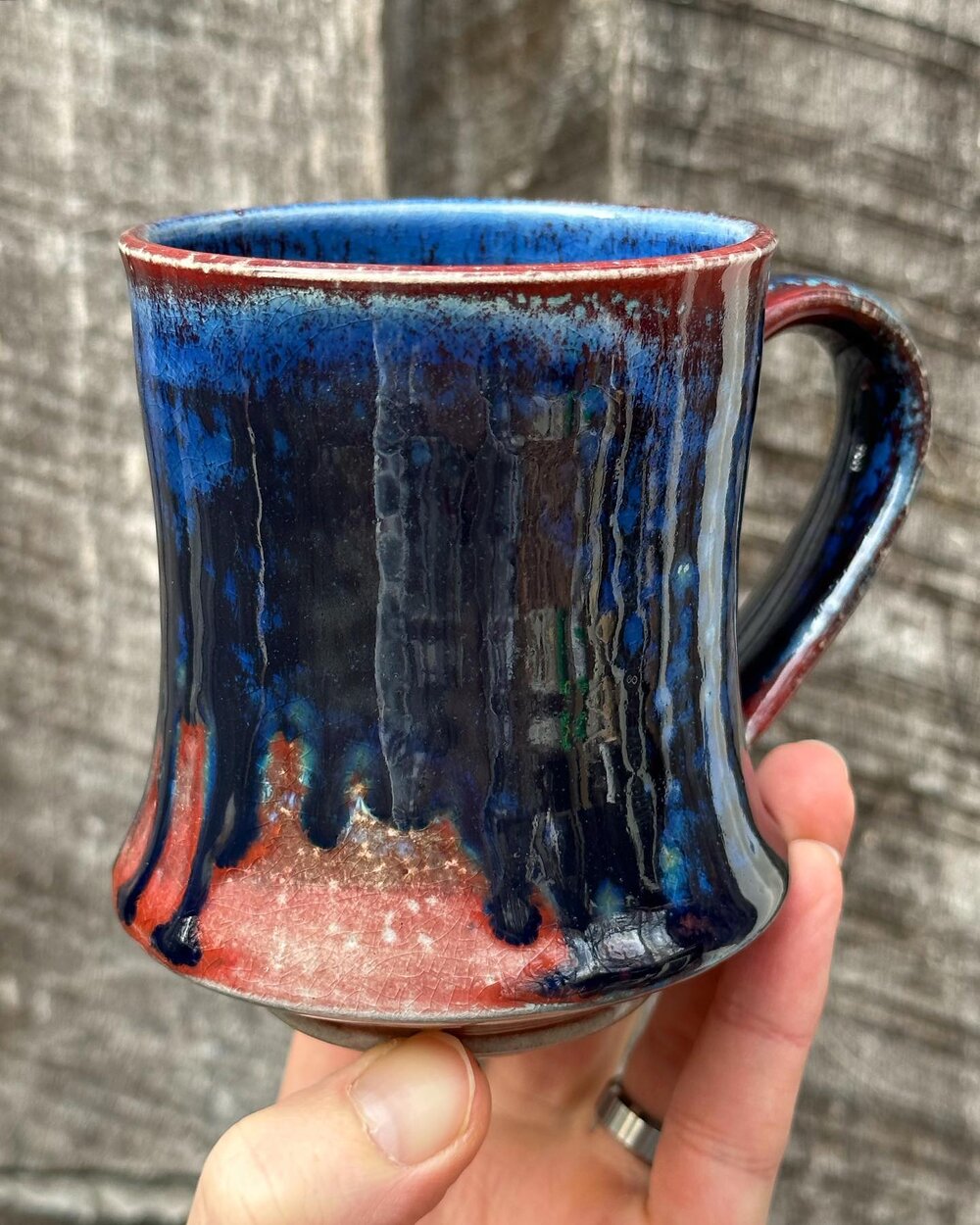 Reds and blues. Celebrate the US advancing to the next round of the World Cup, if you like. Or just snag a new mug. My annual holiday sale is live at TrevorClayworks.com