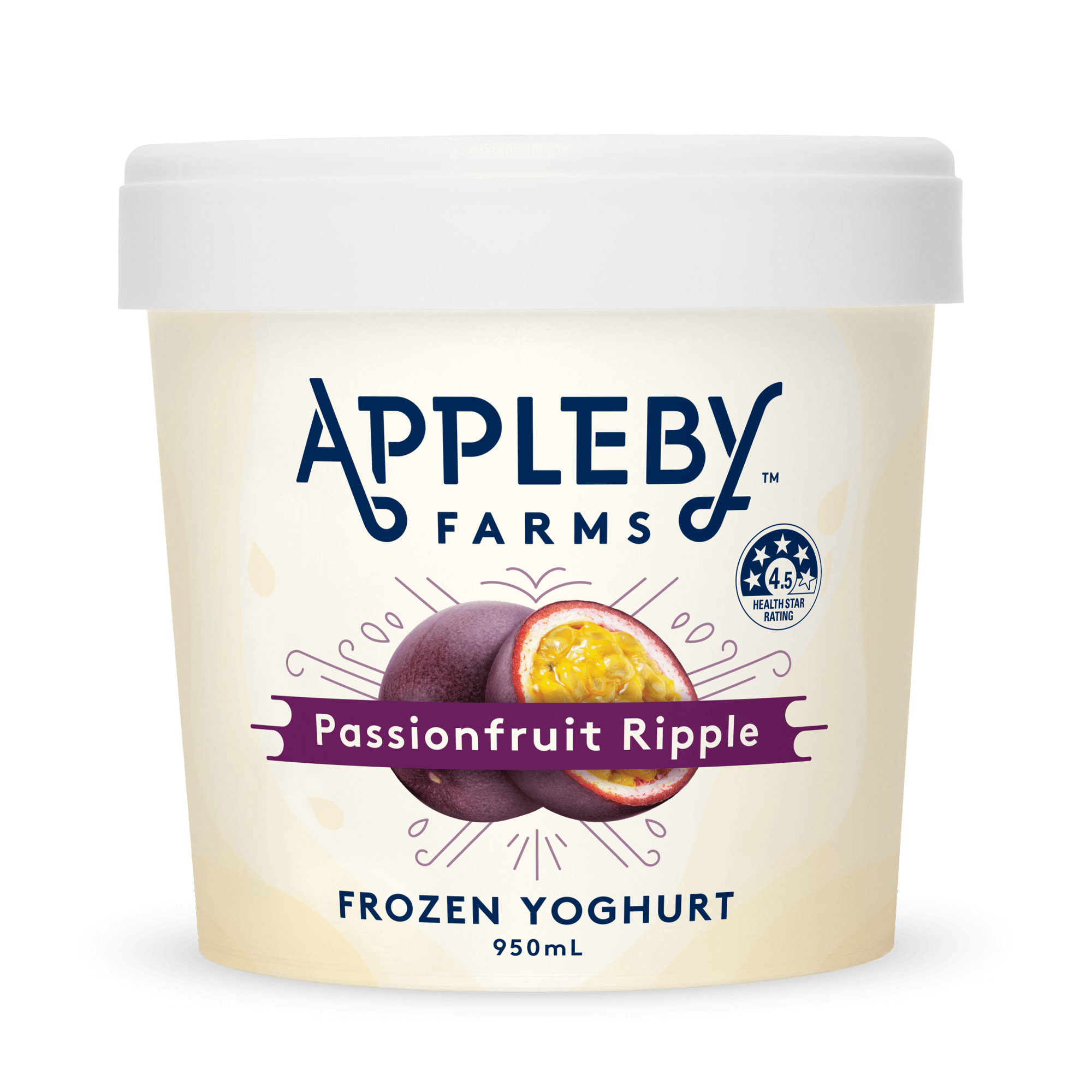 Passionfruit Ripple Frozen Yoghurt