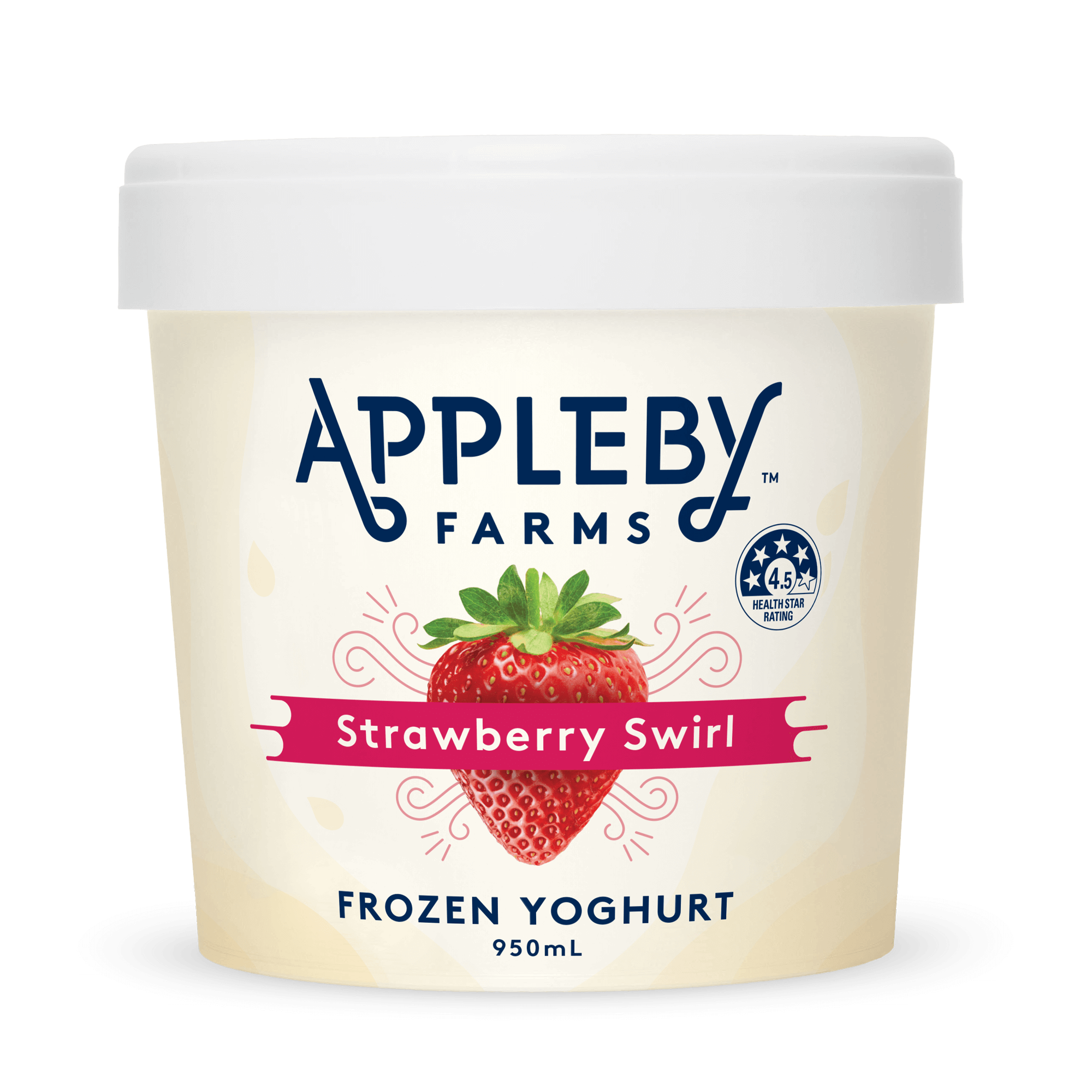 Strawberry Swirl Frozen Yoghurt