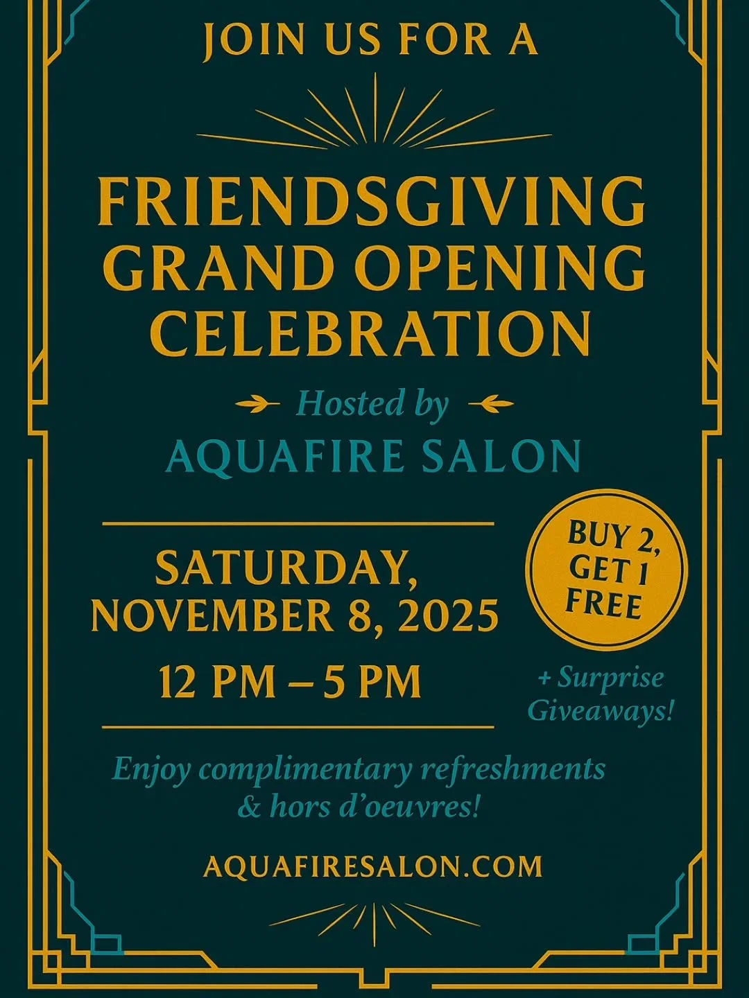 Come join us in celebration & gratefulness of our new space. Thank you all for the love & support over the years, we love our AquaFire Fam.