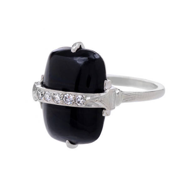 Cabochon Black Onyx Ring Sold Turner Tatler