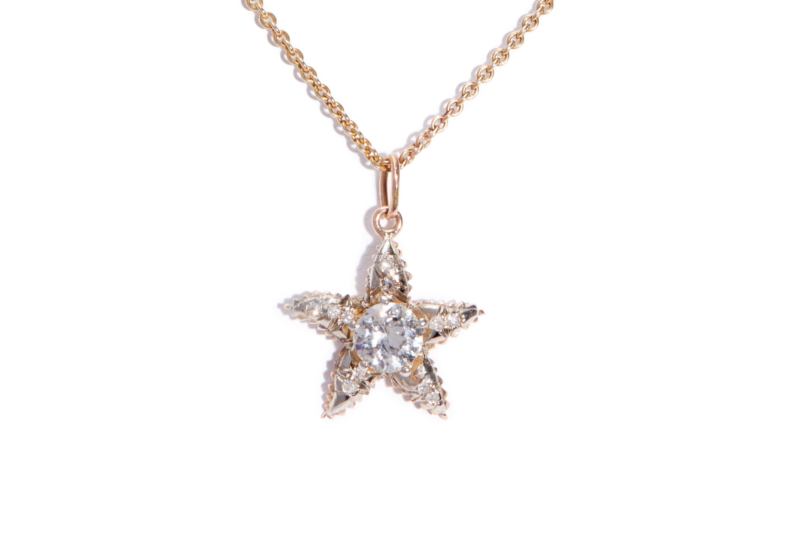 Vintage Transitional Cut Diamond Star Necklace (SOLD) — Turner & Tatler