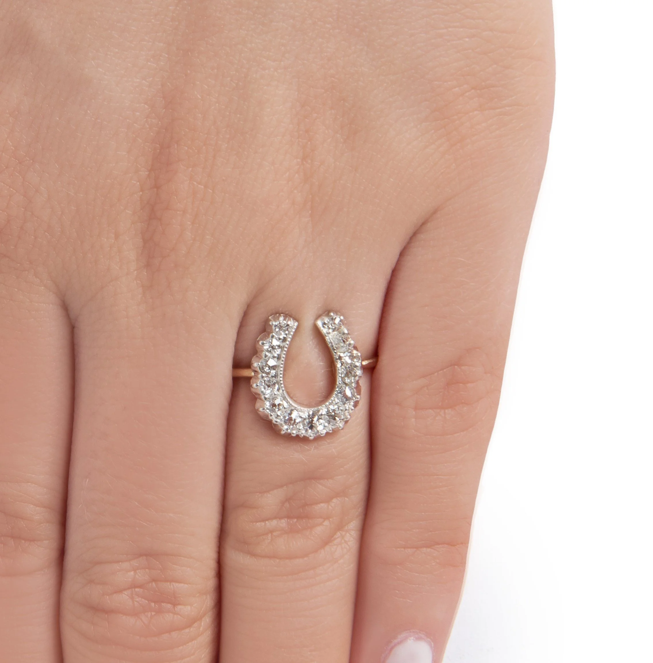 Antique Edwardian Diamond Horseshoe Ring — Turner & Tatler