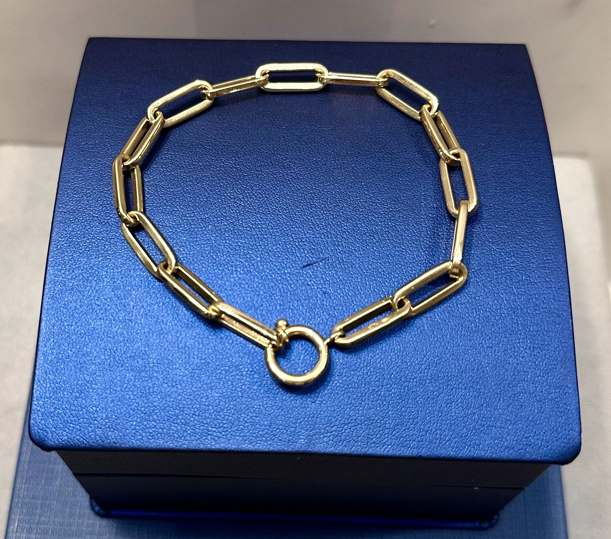 Vintage 14KT Paper Clip Link Bracelet